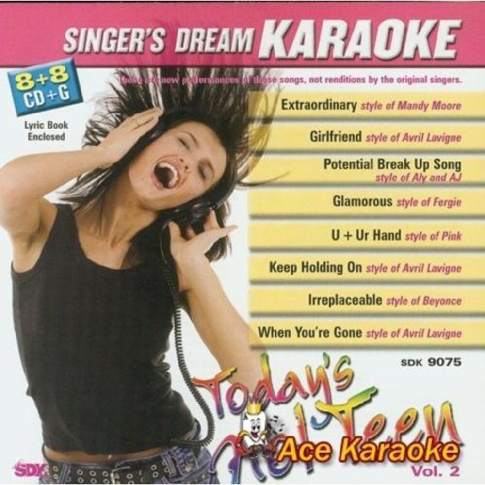 Today's Hot Teen Vol. 2 (Audio CD, 077712890755) Singer's Dream Karaoke * NEW